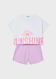 Conjunto calção gráfica - Lilac - Mayoral