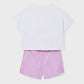 Conjunto calção gráfica - Lilac - Mayoral