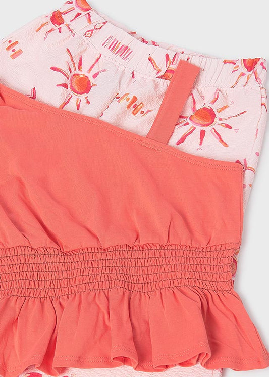 Conjunto calça estampada - Flamingo - Mayoral