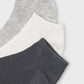 Conjunto 3 pares de meias lisas - Carvão - Mayoral