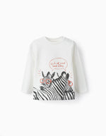 Cotton sweatshirt for baby boy 'fun zebras' - Zippy