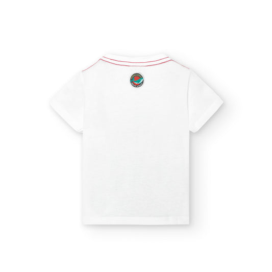 T-shirt algodão para menino tubarão Boboli