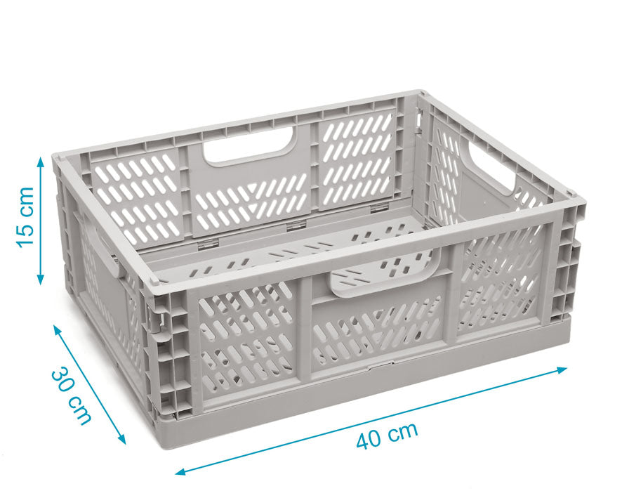 Caixa dobrável arrumação 40X30X15cm cinza