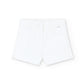 Basic elastic twill shorts for girls white -Boboli