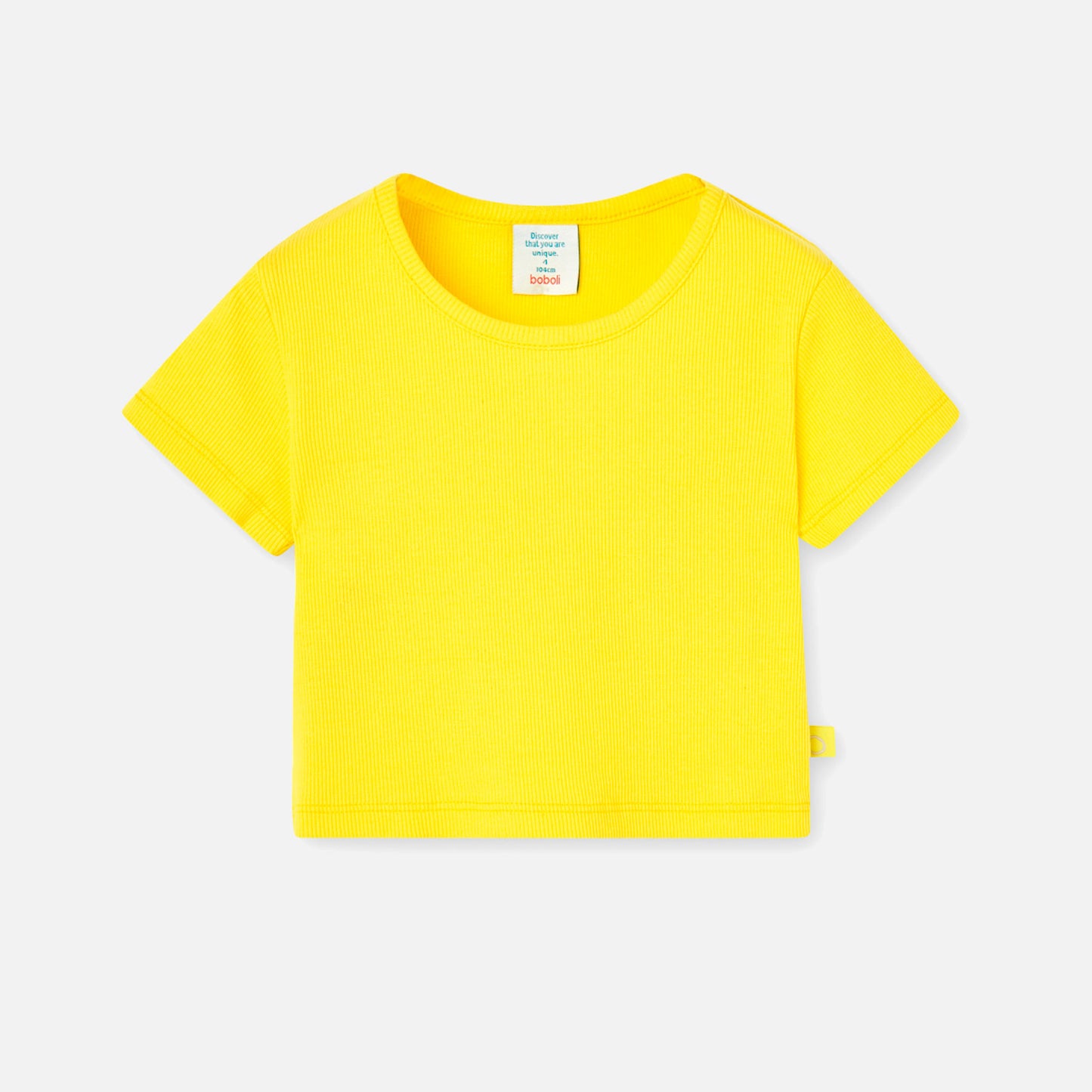 Basic cotton t-shirt for girls Lemon - Boboli