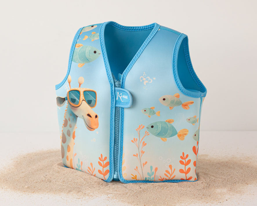 Colete de flutuação para bebés e crianças - Kiokids Azul