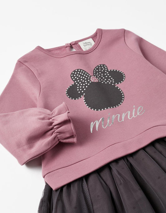 Vestido-sweat com saia de tule para bebé menina 'Minnie' - Zippy