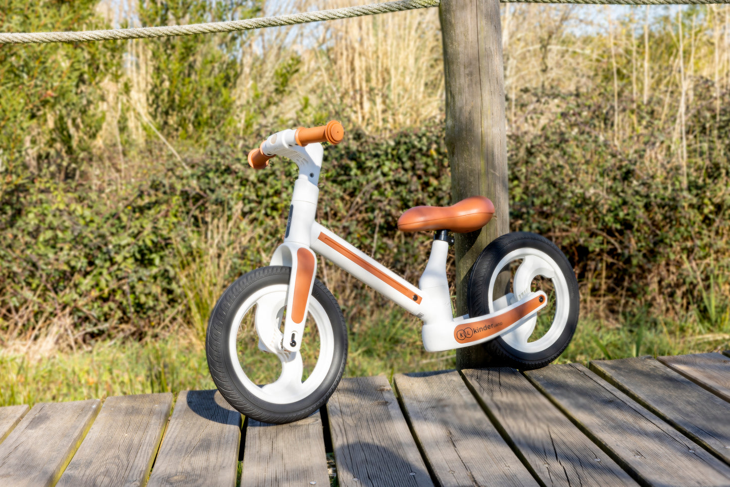 White folding balance bike - Kinderland