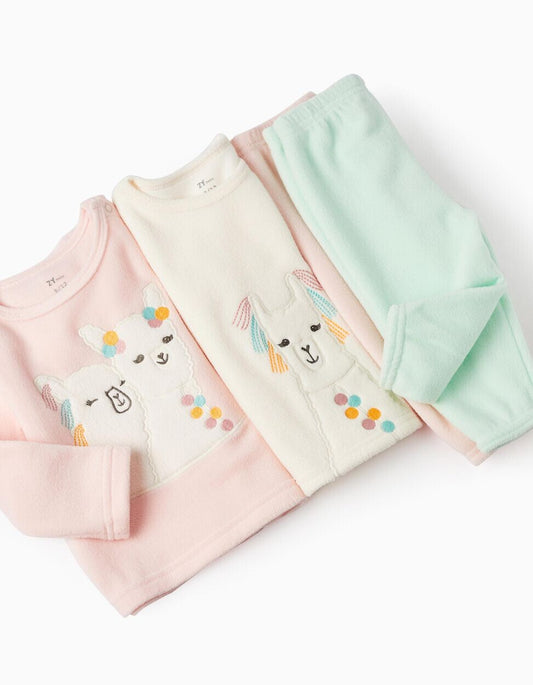 Pack 2 pijamas polares "Lama" Menina - Zippy