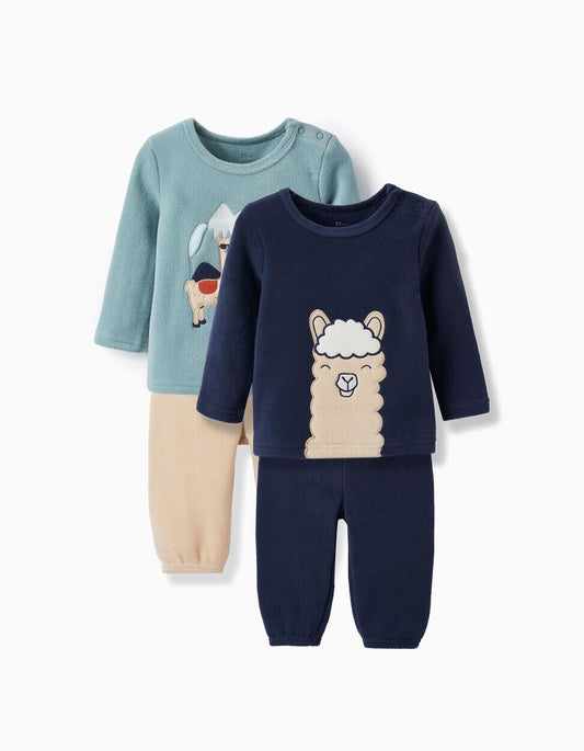 Pack 2 pijamas polares Lama Menino Zippy