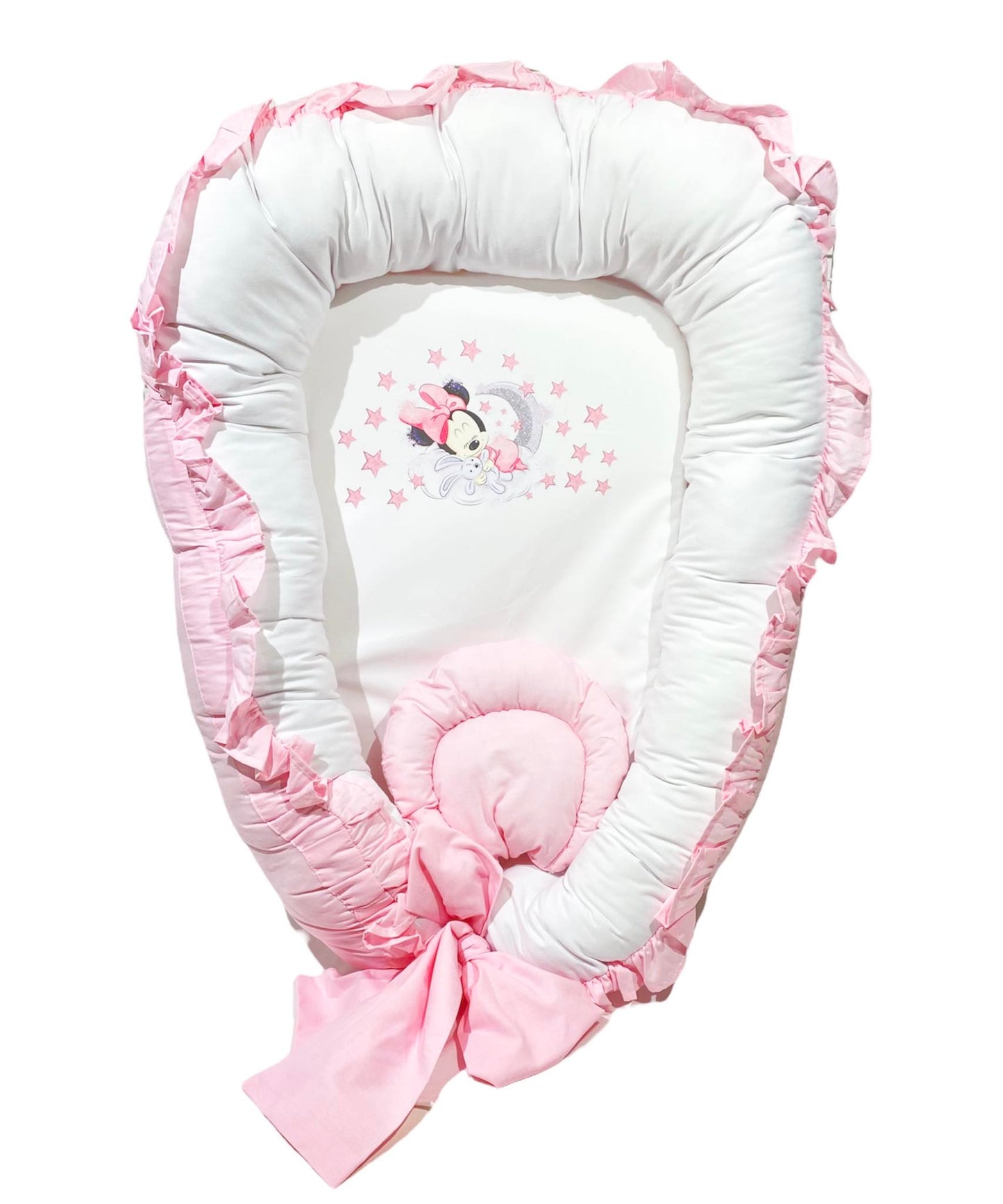 Adjustable Nest to Place Baby + Cushion - Minnie/Mickey