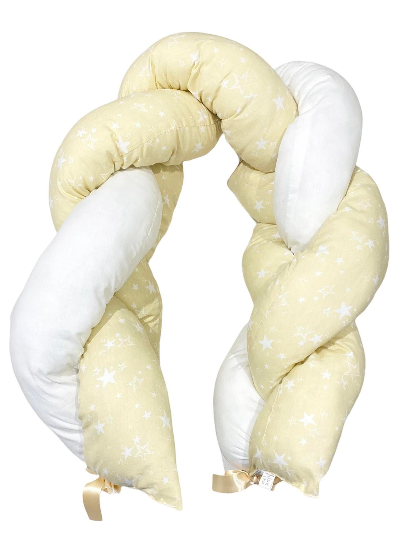 Protective Braid for Baby Crib Stars with Satin Bow