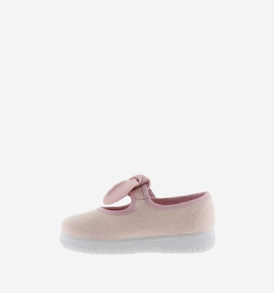 Sabrinas de lona para menina Rosa com brilho - Victoria