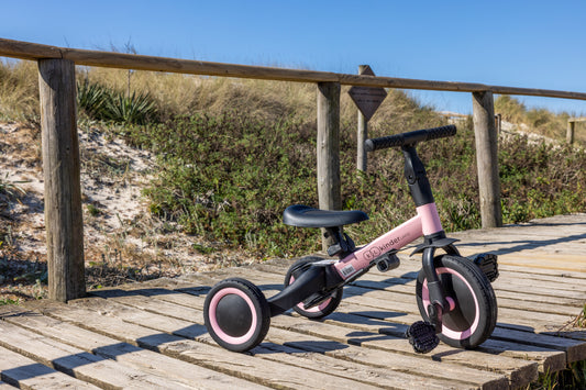 Triciclo multifunções rosa - Kinderland