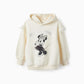 Cotton sweatshirt with hood, sequins and tulle for girl 'minnie' - Zippy