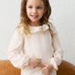 Blusa gola folhos para menina Mayoral em Soja