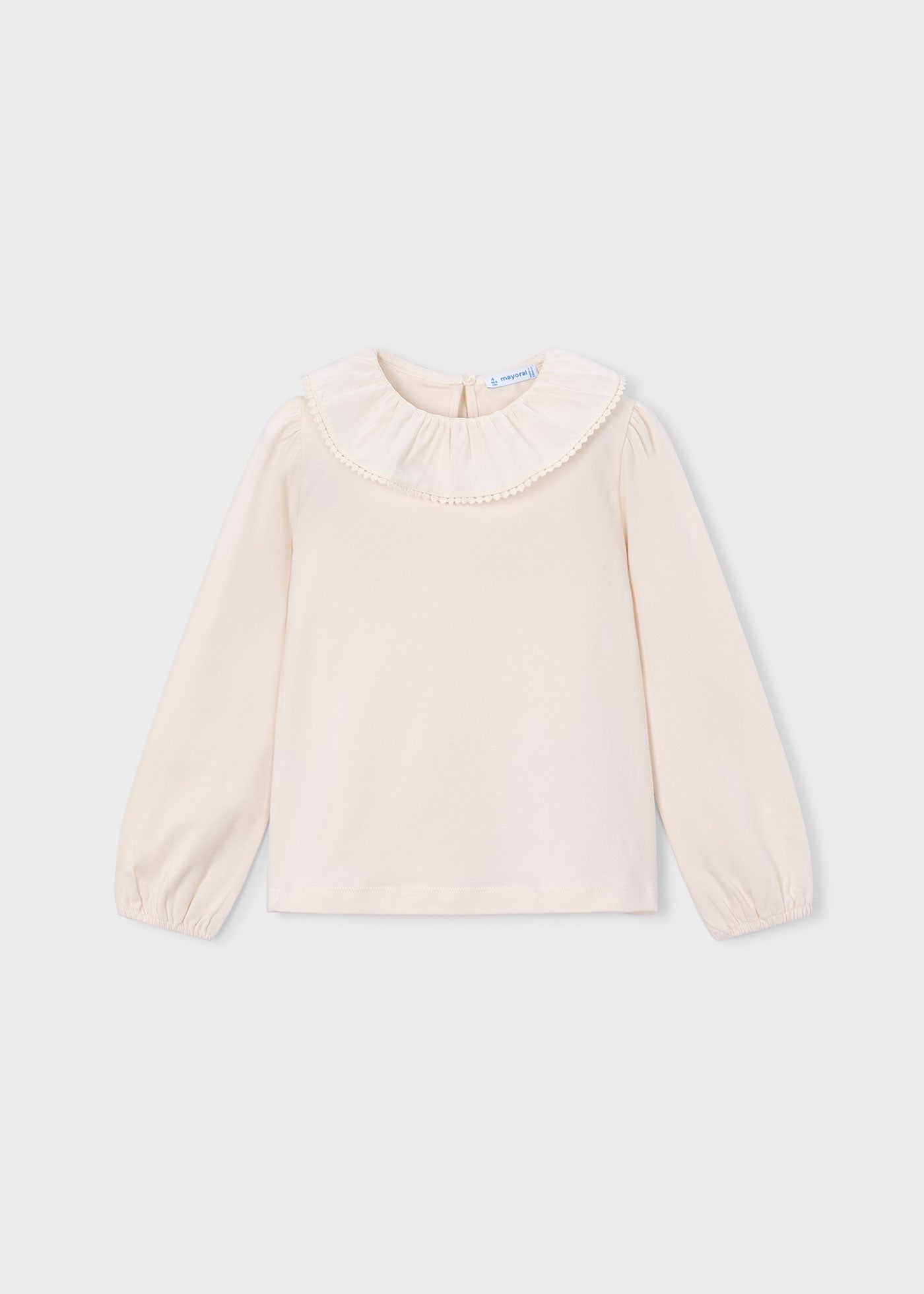 Blusa gola folhos para menina Mayoral em Soja - costas