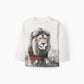 Camisola em algodão de manga comprida para bebé menino 'leão' - Zippy