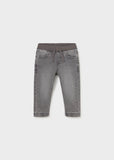 Calças jogger soft denim para bebé menino Mayoral em Cinzento Médio