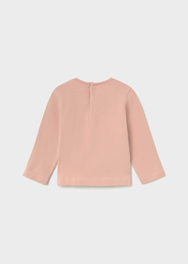 Camisola básica de manga comprida para bebé menina Mayoral em Petit Suisse - imagem 2