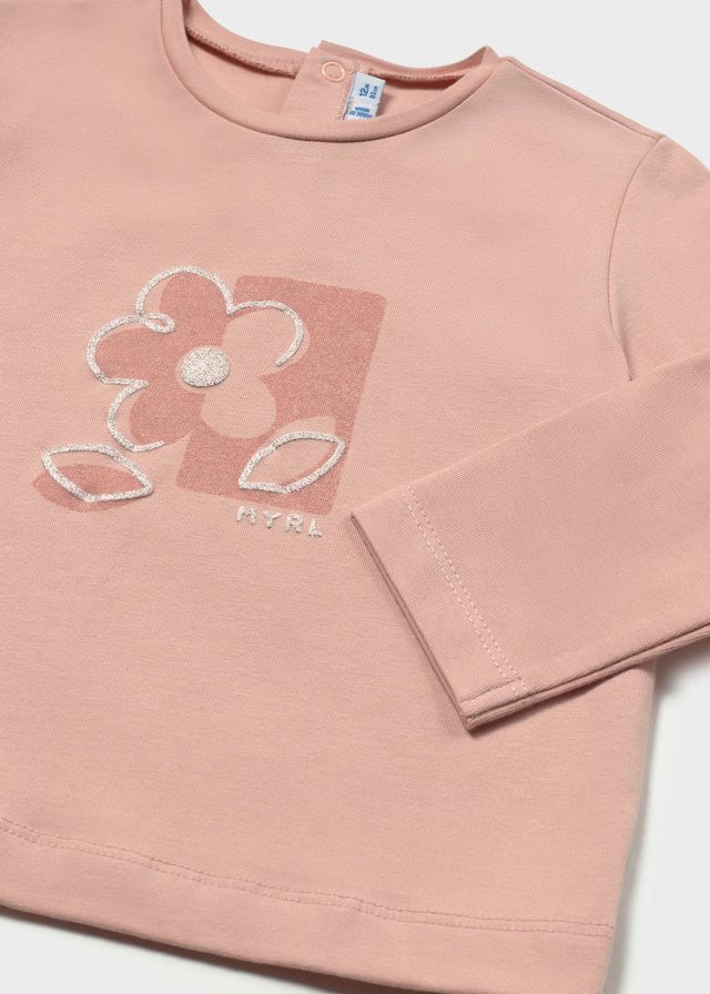 Camisola básica de manga comprida para bebé menina Mayoral em Petit Suisse - imagem 3