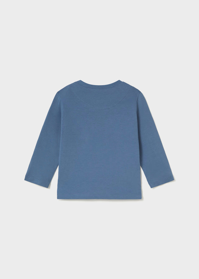 Camisola básica de manga comprida para bebé menino Mayoral em Azul Escuro - imagem 2