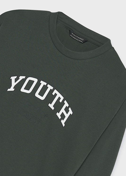 Camisola básica de manga comprida para menino Mayoral em Verde - imagem 3