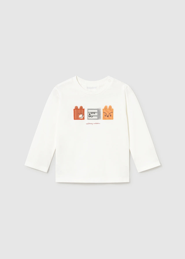 Camisola com carinhas para bebé menino Mayoral em Nata - imagem 3