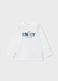 Camisola de manga comprida Just Enjoy para menino Mayoral em Nata