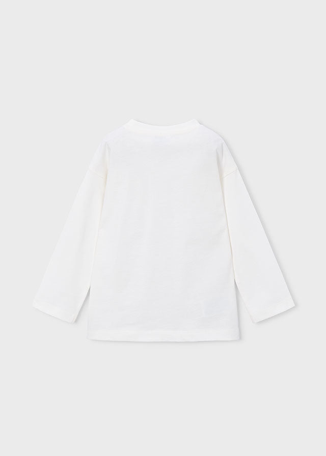 Camisola de manga comprida Just Enjoy para menino Mayoral em Nata - costas