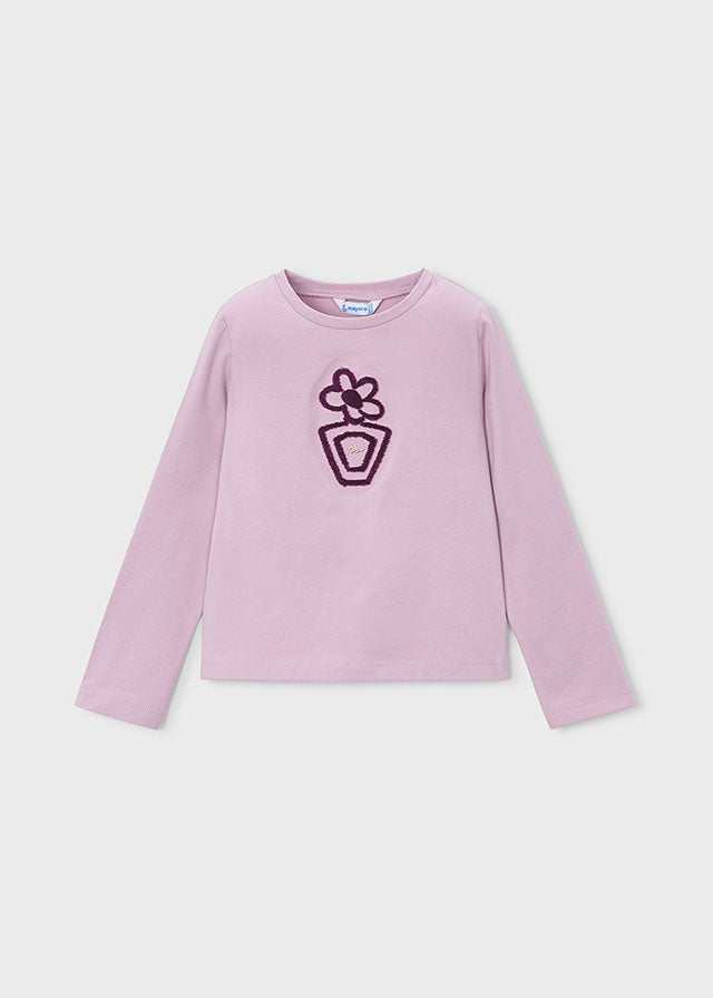 Camisola de manga comprida para menina Mayoral em Rosa Malva