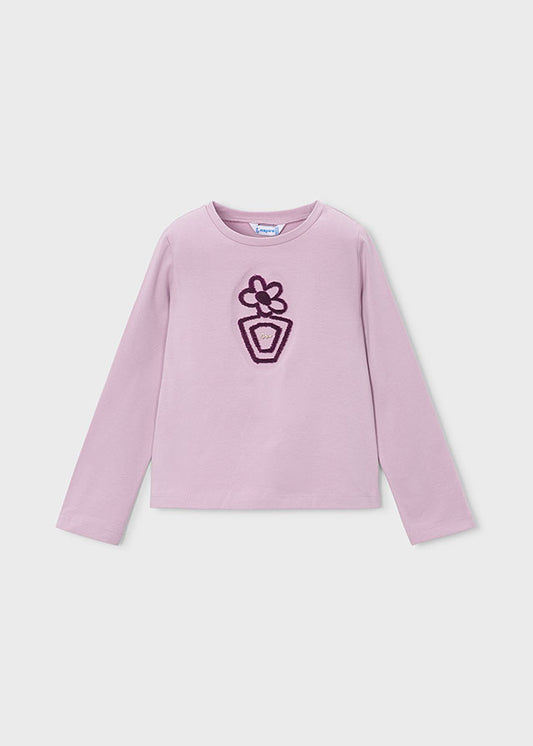 Camisola de manga comprida para menina Mayoral em Rosa Malva
