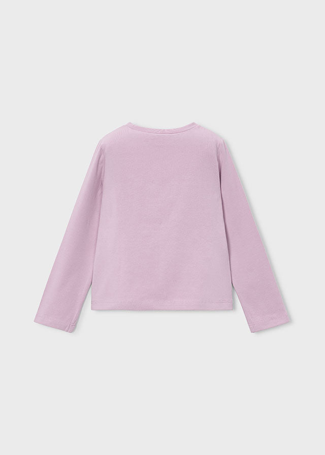 Camisola de manga comprida para menina Mayoral em Rosa Malva - imagem 2