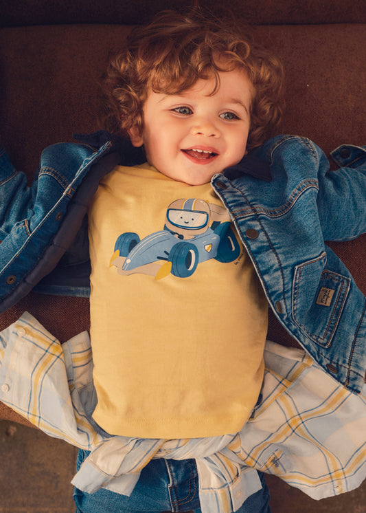 Camisola Motor Play para bebé menino Mayoral em Milho