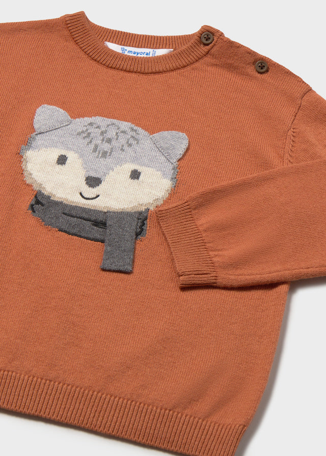 Camisola de tricô para bebé menino Mayoral em Telha - imagem 3