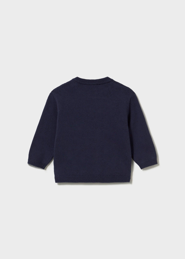 Camisola de tricô com intársia para bebé menino Mayoral em Azul - imagem 2