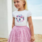 Girl's 2-piece tulle skirt set Pink mauve