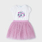 Girl's 2-piece tulle skirt set Pink mauve