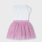 Girl's 2-piece tulle skirt set Pink mauve