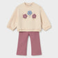 Conjunto de sweatshirt e leggings para bebé menina Mayoral em Violeta