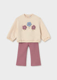 Conjunto de sweatshirt e leggings para bebé menina Mayoral em Violeta