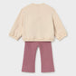 Conjunto de sweatshirt e leggings para bebé menina Mayoral em Violeta - costas