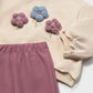 Conjunto de sweatshirt e leggings para bebé menina Mayoral em Violeta - detalhe