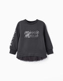 Sweat de algodão com tule para menina 'minnie' - Zippy