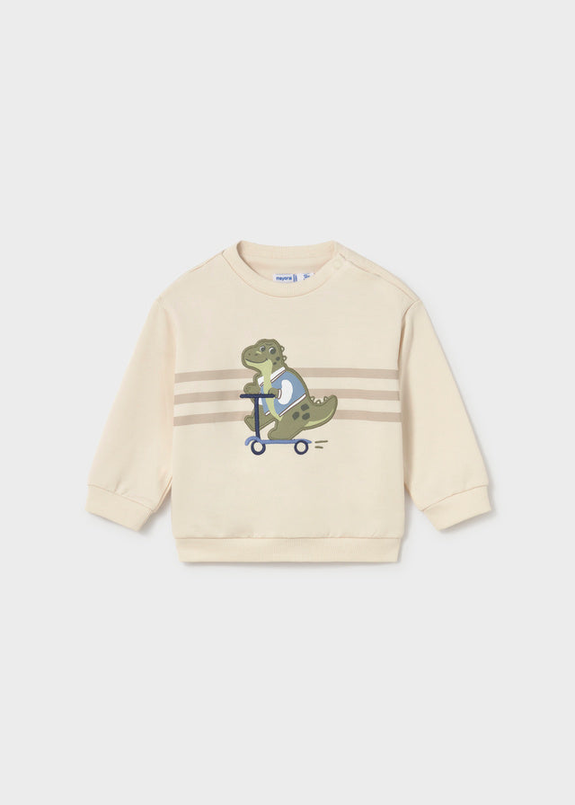 Sweatshirt do fato de treino com dinossauro Mayoral para bebé menino