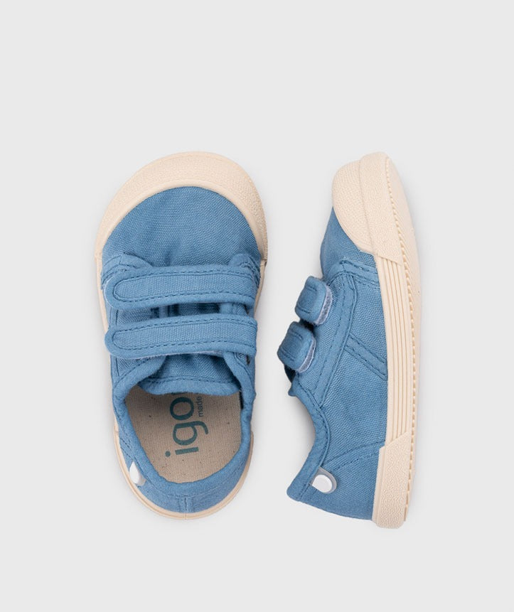 Sapatilhas Lona Velcro Barefoot Jeans - Igor Shoes