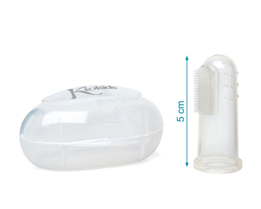 Escova de dentes e dedo em silicone - Kiokids