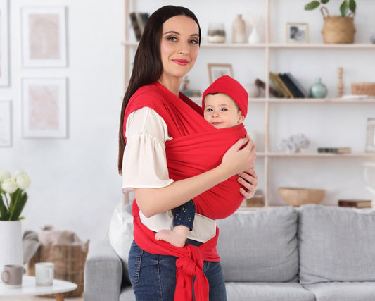 Porta-bebés algodão vermelho - Kiokids