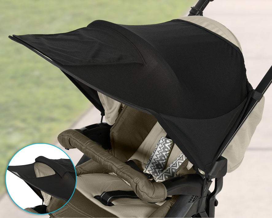 Para-sol para carrinho infantil - preto - Kiokids