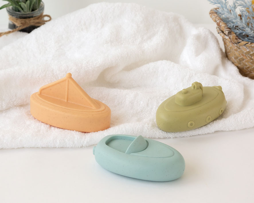 Conjunto de 3 barquinhos anti-mofo para o banho - Kiokids